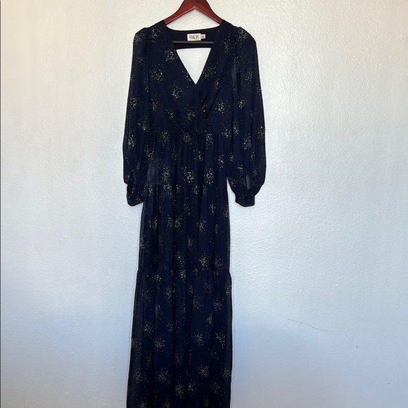 Elegant Navy Blue Maxi Dress size 6 - Picture 1 of 12
